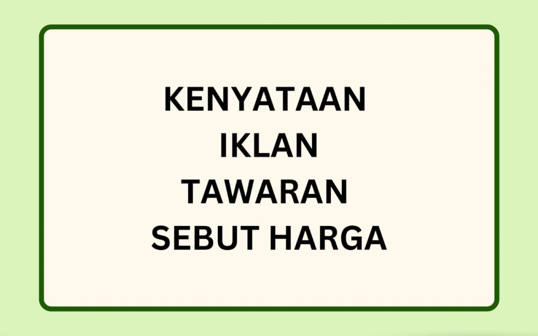 Kenyataan Iklan Tawaran Sebut Harga