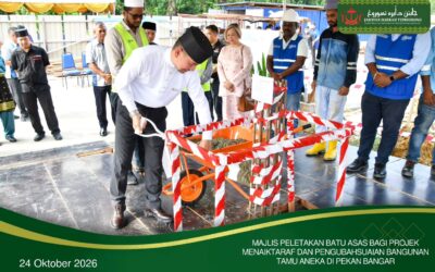 MAJLIS PELETAKAN BATU ASAS BANGUNAN BAHARU TAMU ANEKA PEKAN BANGGAR